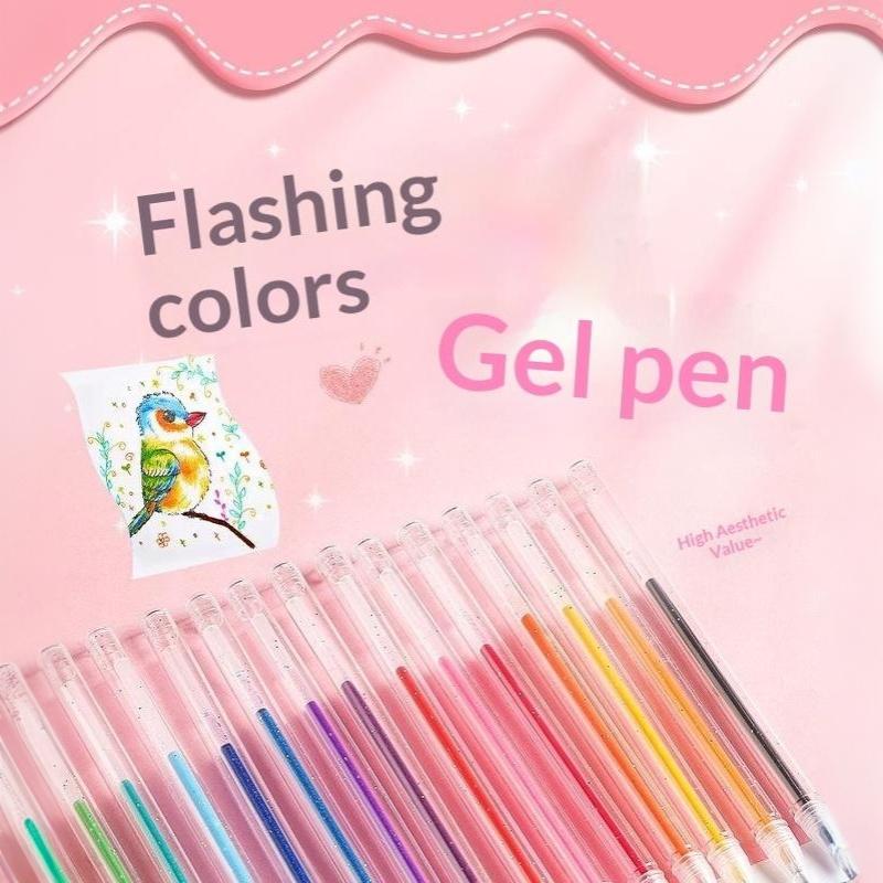 Gel Ink Pen Set - 8/12/18 Colors Glitter Gel Pens 1.2mm