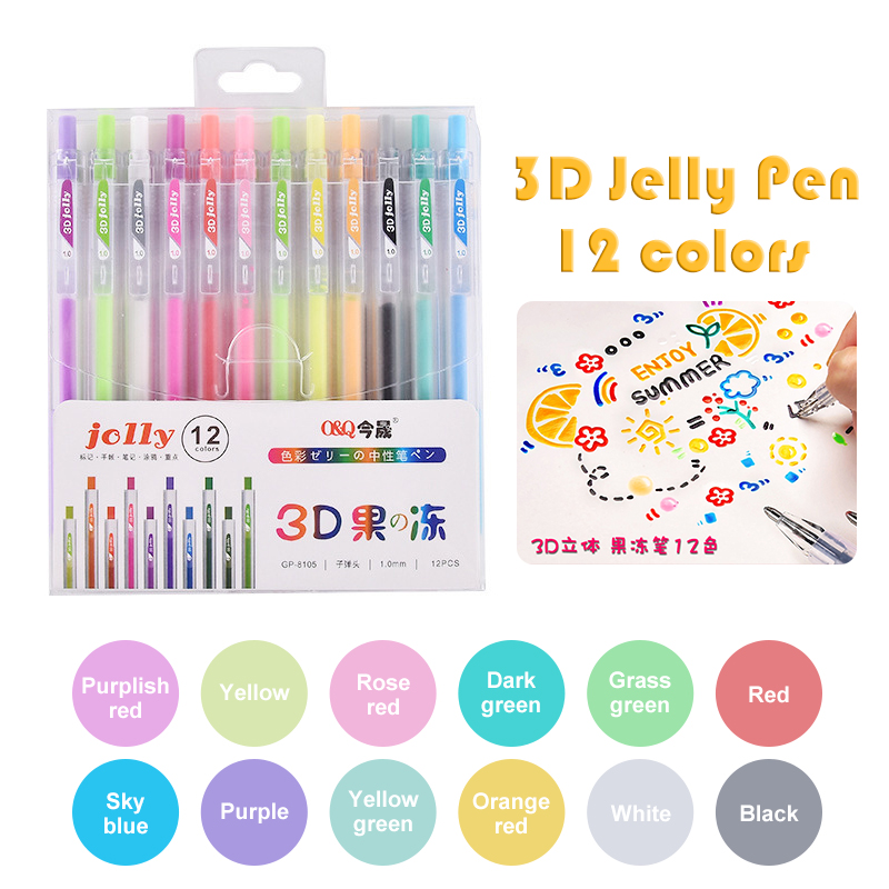 3D Three-dimensional Jelly Pen - огляд і ціна Gel Ink Pen Set