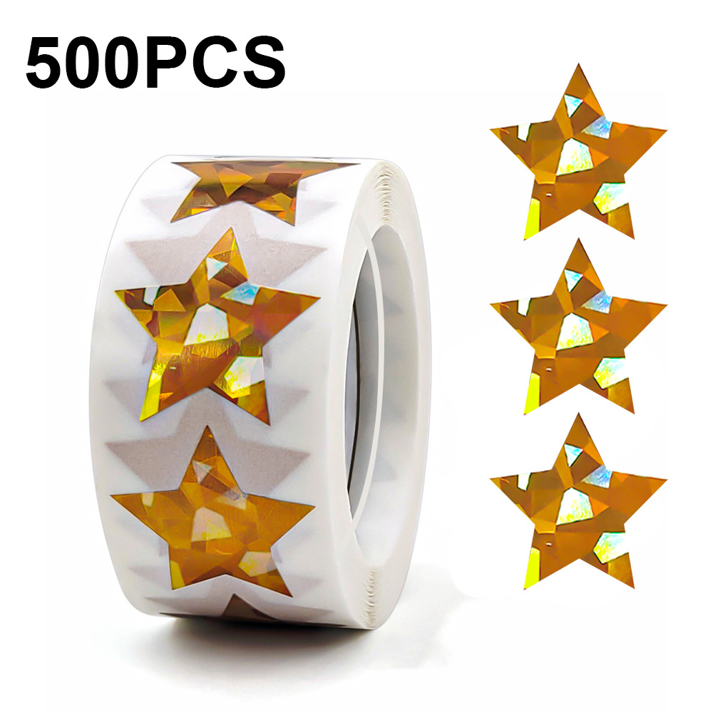 JCAC 500pcs/roll 1 Inch Hologr - огляд і ціна Sticker Label Roll