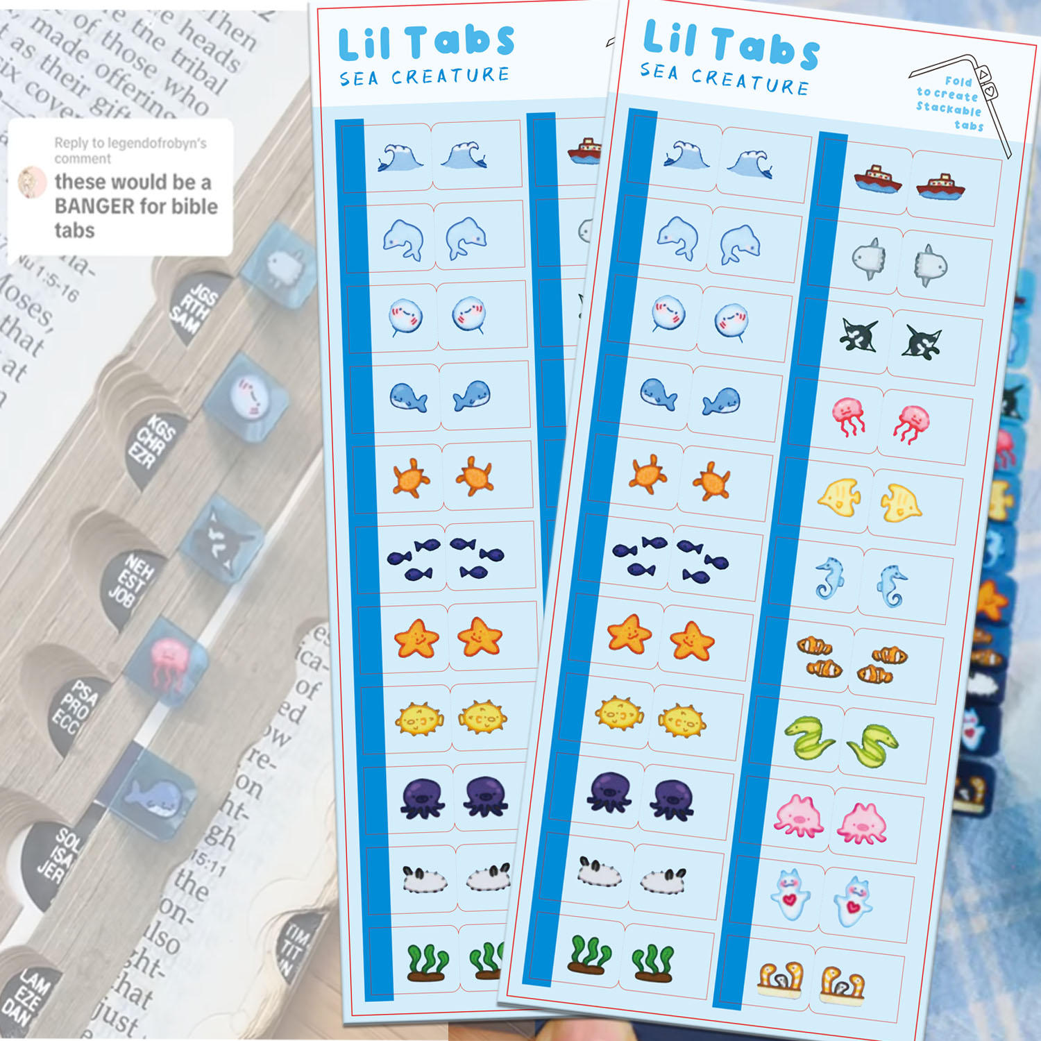 Sea Creature Lil Tab Stickers  - огляд і ціна Index Tab Divider