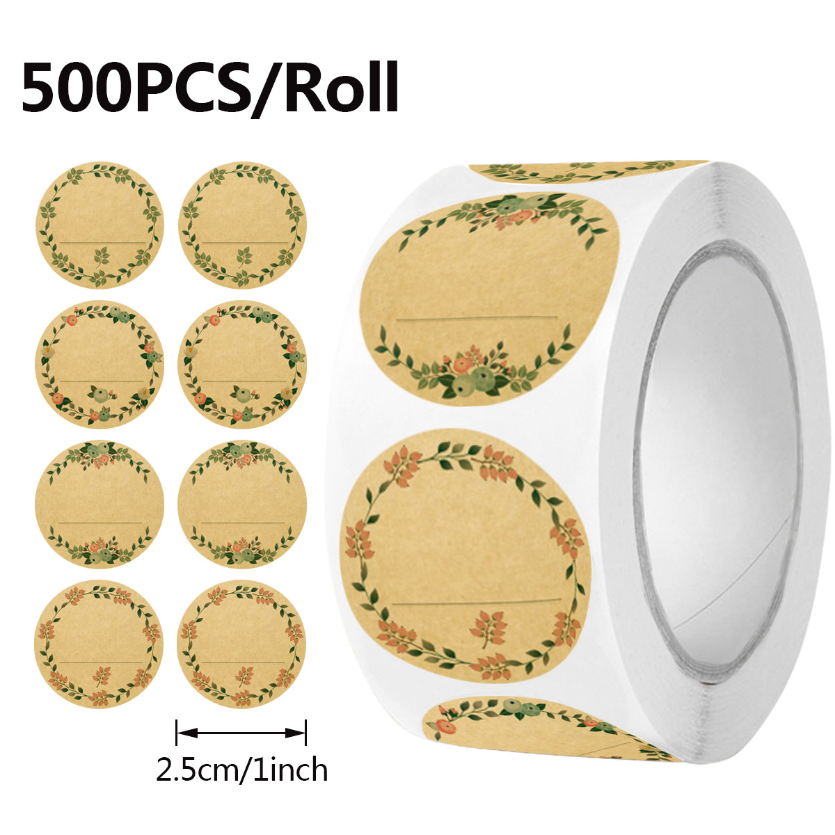 JCAC 500pcs/roll Blank Writabl - огляд і ціна Sticker Label Roll