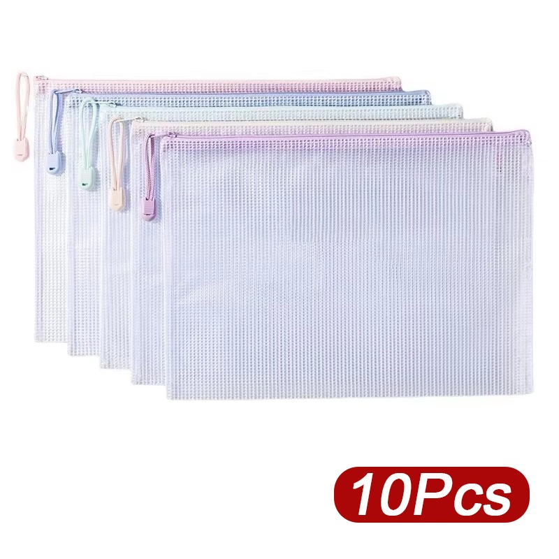 5-30pcs Zipper Mesh Bag A4/A5  - огляд і ціна Office Stationery And Supply