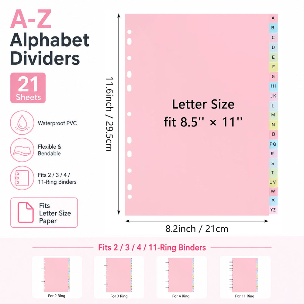 21-Sheet A-Z Alphabet Binder D - огляд і ціна Index Tab Divider