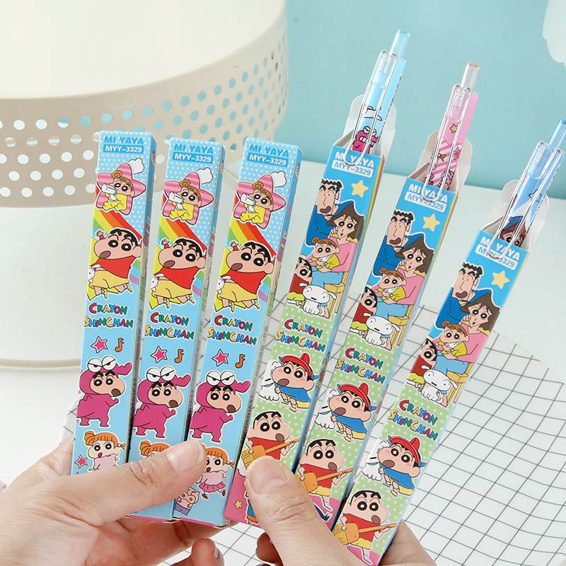 6Pcs Cartoon Crayon Shin-Chan  - огляд і ціна Office Stationery And Supply