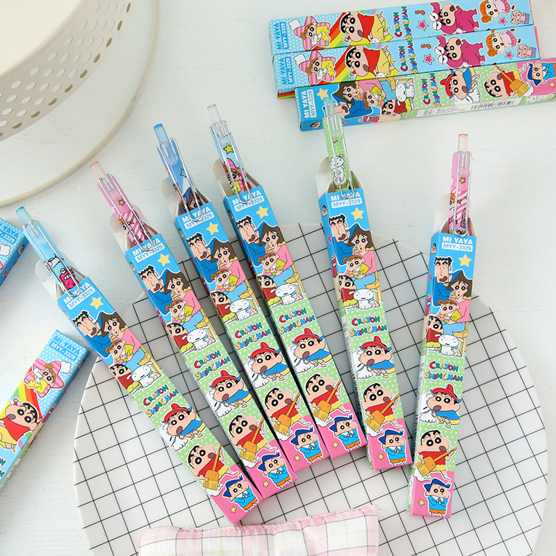 6Pcs Cartoon Crayon Shin-Chan  - огляд і ціна Office Stationery And Supply